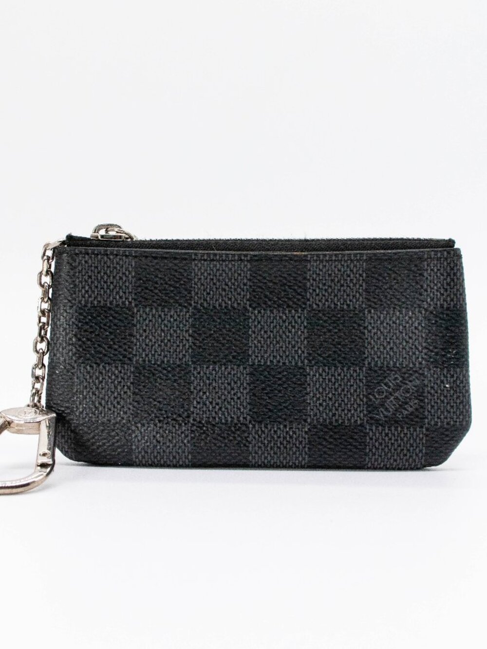LV Pochette Cles Key Pouch Damier Graphite